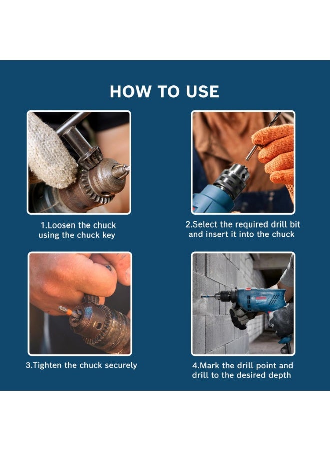 BOSCH Professional GSB 600 Impact Drill 600W, 13mm Corded Hammer Drill, Variable Speed, Forward/Reverse, Keyed Chuck, Drilling for Concrete, Masonry, Metal & Wood – 06011A03LA - Image 4